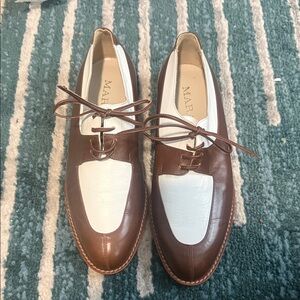 Classic Brown and White Women's Oxfords